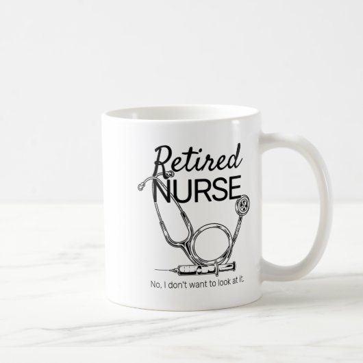 Retired Nurse Funny Nursing Retirement  Koffiemok (Rechts)