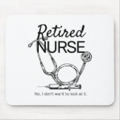 Retired Nurse Funny Nursing Retirement  Muismat (Voorkant)