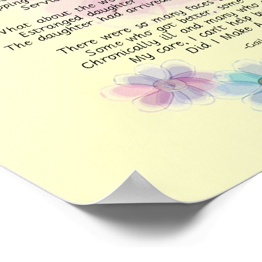 Retired Nurse Poem "Did I Make A Difference?" Poster (Hoek)