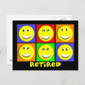 "RETIRED"-ontwerp met meerdere ontwerpen Briefkaart (Voorkant / Achterkant)