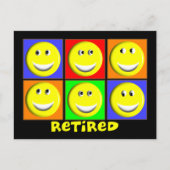 "RETIRED"-ontwerp met meerdere ontwerpen Briefkaart (Voorkant)