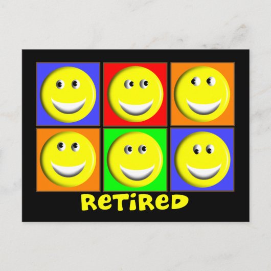 "RETIRED"-ontwerp met meerdere ontwerpen Briefkaart (Voorkant)