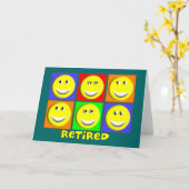 "RETIRED"-ontwerp met meerdere ontwerpen Kaart (Gele Bloem)