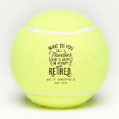 Retired PE Teacher Retirement Party Personalized Tennisballen (Achterkant)