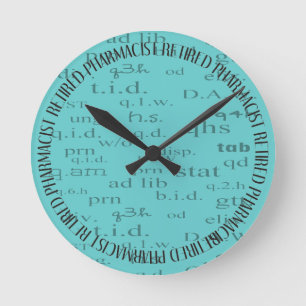 Retired Pharmacist Wall Clock Ronde Klok