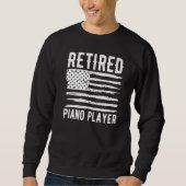 Retired Piano Player Profession American Flag Prem Trui (Voorkant)