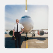Retired Pilot Airplane Nato Letters Custom Photo Keramisch Ornament (Achterkant)