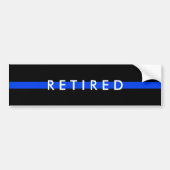 RETIRED POLICE OFFICER BUMPERSTICKER (Voorkant)