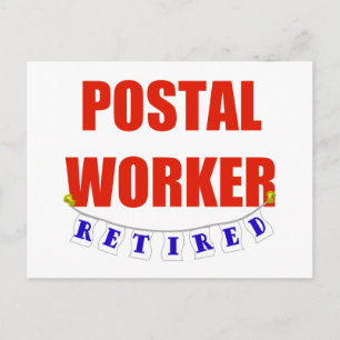 RETIRED POSTAL WORKER BRIEFKAART