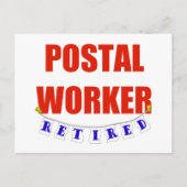 RETIRED POSTAL WORKER BRIEFKAART (Voorkant)