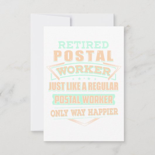 Retired Postal Worker Kaart (Voorkant)