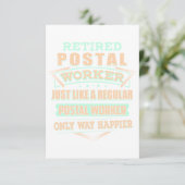 Retired Postal Worker Kaart (Staand voorkant)