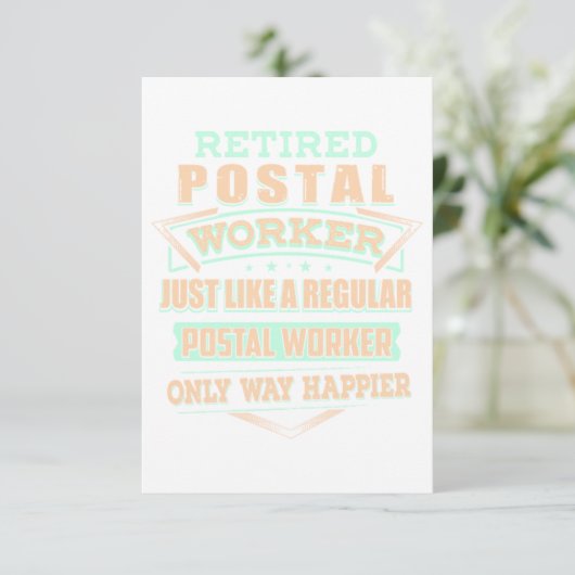 Retired Postal Worker Kaart (Staand voorkant)