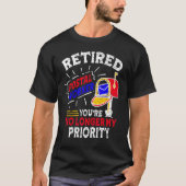 Retired Postal Worker Mailman T-shirt (Voorkant)