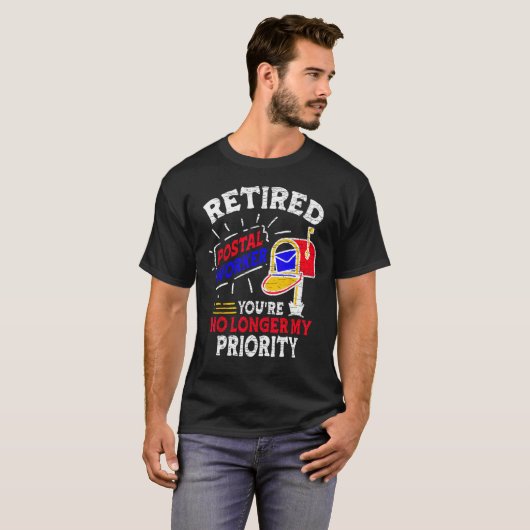 Retired Postal Worker Mailman T-shirt (Voorkant volledig)