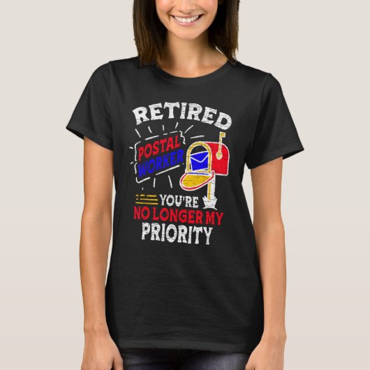Retired Postal Worker Mailman T-shirt (Voorkant)