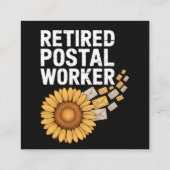 Retired Postal Worker Vierkante Visitekaartje (Achterkant)