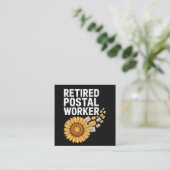 Retired Postal Worker Vierkante Visitekaartje (Staand voorkant)