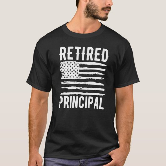 Retired Principal Profession American Flag Premium T-shirt (Voorkant)