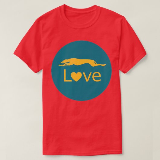Retired Racing Greyhound Love T-shirt (Design voorkant)