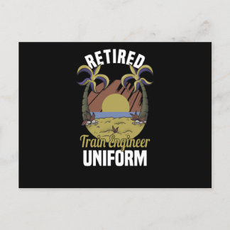 Retired Railroad Engineer Train Steam Conductor Briefkaart