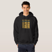 Retired Retirement Weekly Schedule Humor Hoodie (Voorkant volledig)