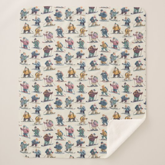 Retired Santa Claus North Pole Ski Club Sherpa Deken (Voorkant)