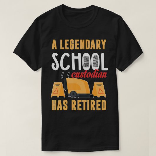 Retired School Custodian Gift School Custodian Ret T-shirt (Design voorkant)