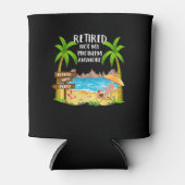 Retired Since 2022 Funny Retired by the Beach Blikjeskoeler (Voorkant)