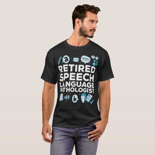 Retired Speech Language Pathologist Retirement Gif T-shirt (Voorkant volledig)
