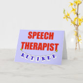 RETIRED SPEECH THERAPIST KAART (Gele Bloem)