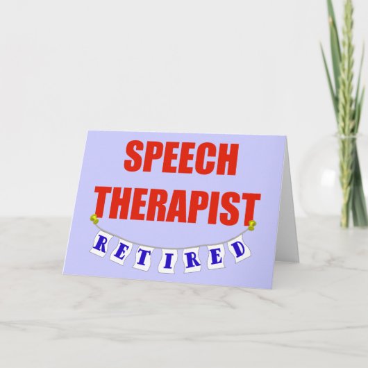 RETIRED SPEECH THERAPIST KAART (Voorkant)