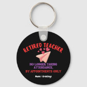 Retired Teacher By Appointments Only Groovy Heart  Sleutelhanger (Voorkant)