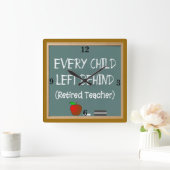 Retired Teacher Wall Clock Vierkante Klok (Huis)