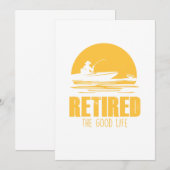 Retired The Good Life Fisherman Angler Kaart (Voorkant / Achterkant)