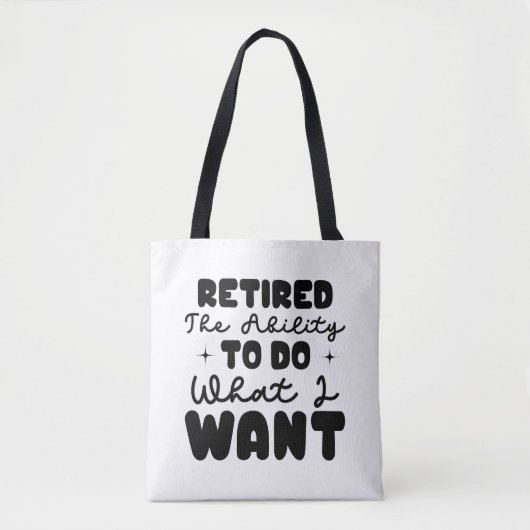 Retired Tote Bag (Voorkant)