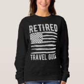Retired Travel Guide Profession American Flag Trui (Voorkant)