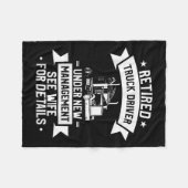 Retired Truck Driver Funny Retirement Quote For A Fleece Deken (Voorkant (Horizontaal))