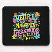 Retired Under New Management Funny Grandkids Gift Muismat (Voorkant)