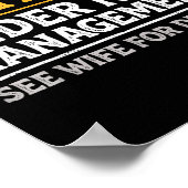 Retired Under New Management Funny Mens Husband Re Poster (Hoek)