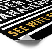 Retired Under New Management Funny Retirement _1  Poster (Hoek)