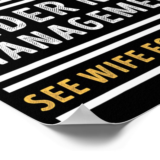 Retired Under New Management Funny Retirement _1  Poster (Hoek)