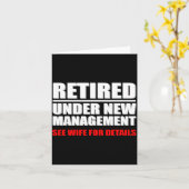 Retired, Under New Management, Funny Retirement Gi Kaart (Gele Bloem)