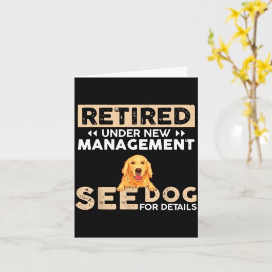 Retired Under New Management See Dog For Details  Kaart (Gele Bloem)