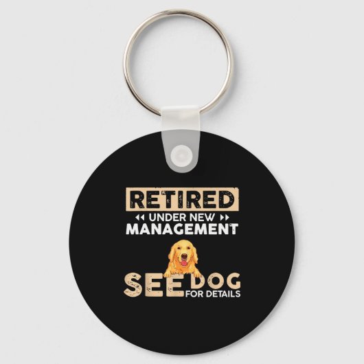 Retired Under New Management See Dog For Details  Sleutelhanger (Voorkant)