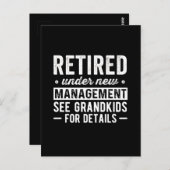 Retired Under New Management see Grandkids Briefkaart (Voorkant / Achterkant)