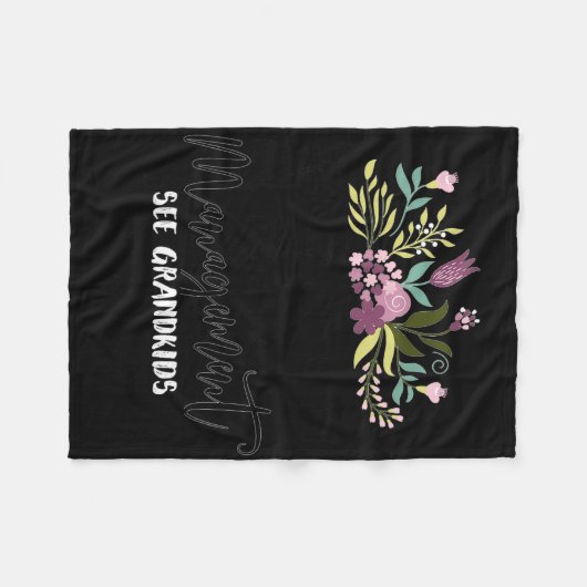 Retired Under New Management See Grandkids Funny R Fleece Deken (Voorkant (Horizontaal))