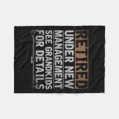 Retired Under New Management See Grandkids Funny R Fleece Deken (Voorkant (Horizontaal))