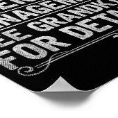 Retired Under New Management See Grandkids Funny R Poster (Hoek)