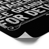 Retired Under New Management See Grandkids Funny R Poster (Hoek)